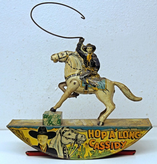 Marx Hopalong Cassidy Tin Wind-up Toy, Working Condition