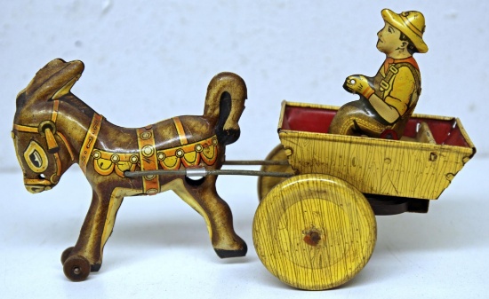 Marx Balky Mule Tin Wind-up Toy, Works