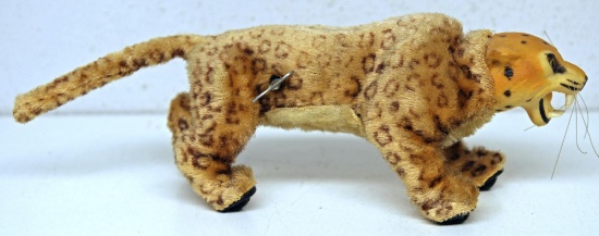 Marx Wind-up Toy Sabre Tooth Leopard, Works, Takes Steps Then Raises Head and Roars