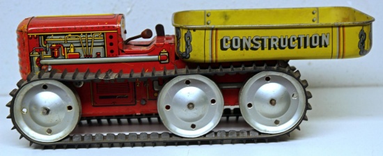 Marx Tin Litho Crawler Tractor, No Key