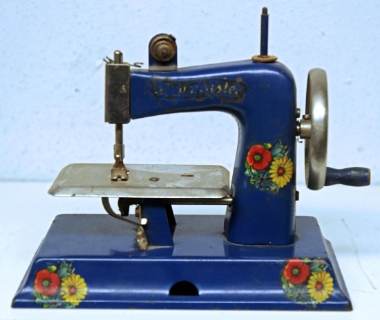 Child's Toy Sewing Machine Sew Master Marked "Berlin, Made in Germany U.S. Zone"