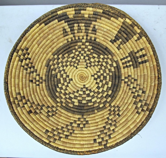 Native American Indian Woven Basket or Bowl, 17 1/2"