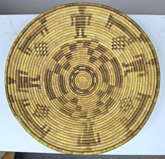 Native American Indian Woven Basket or Bowl, 18 1/2"