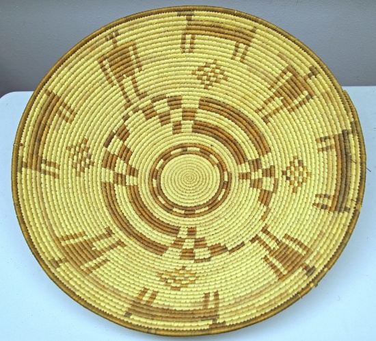 Native American Indian Woven Basket or Bowl, 20 1/2"