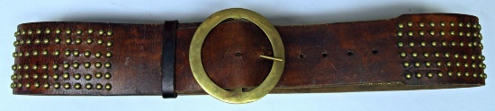 Bull Rider's Belt w/Lots of Brass Spots