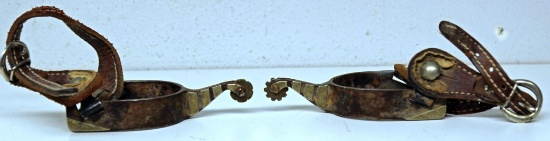 Pair Old Single Mounted Cowboy Spurs