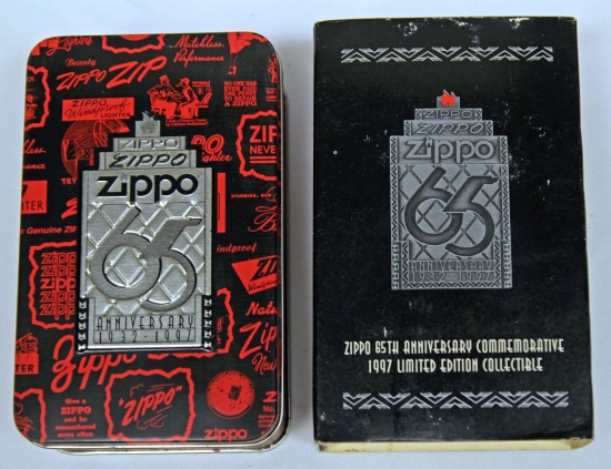 New Old Stock Zippo Lighter - Zippo 65th Anniversary Commemorative 1997 Ltd. Ed.