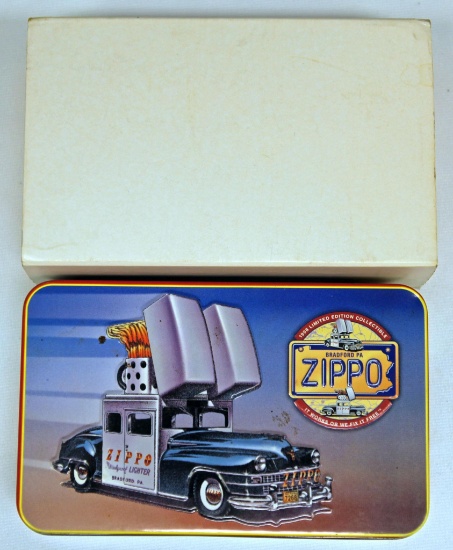 New Old Stock Zippo Lighter - Zippo Car and Key Chain in Tin
