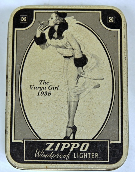New Old Stock Zippo Lighter - 1935 Varga Girl Commemorative in Tin