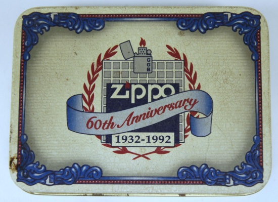 New Old Stock Zippo Lighter - 60th Anniversary 1932-1992 Commemorative in Tin
