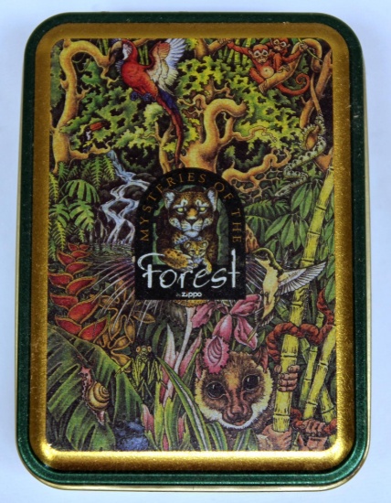 New Old Stock Zippo Lighter - Mysteries of the Forest 1995 Ltd. Ed. in Tin