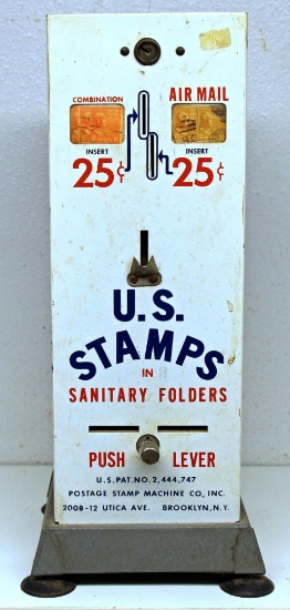 U.S. Postage Stamp Coin-Op Stamp Vending Machine, No Key