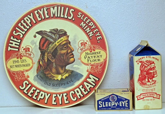 Mixed Lot Sleepy Eye Advertising Collectibles, Some From 1972 Sleepy Eye Centennial