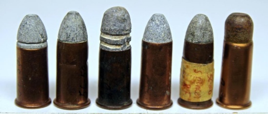 (6) Mixed .56-50 Spencer Rim Fire Collector Cartridges - (1) Shot Cartridge