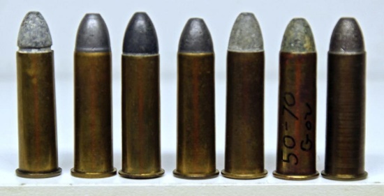 (7) Mixed .50-70 Gov't. Collector Cartridges - (3) No Marking, (1) UMC, (1) Rem. UMC, (1) D.G.W.,