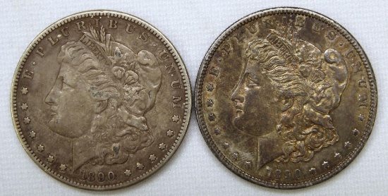 (2) 1890S Morgan Dollars