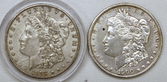 1898, 1900 Morgan Dollars