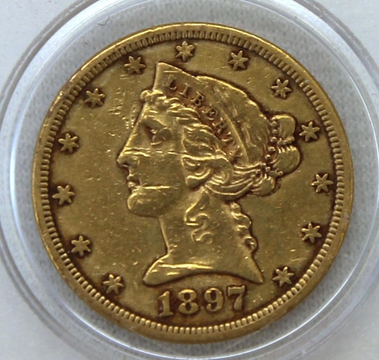 1897S $5 Liberty Gold