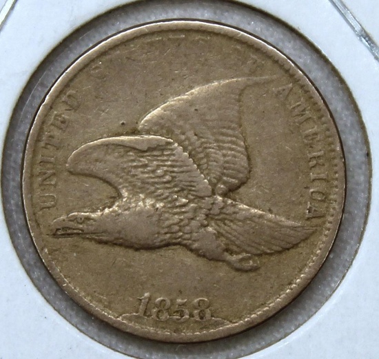 1858 Small Letters Flying Eagle Cent