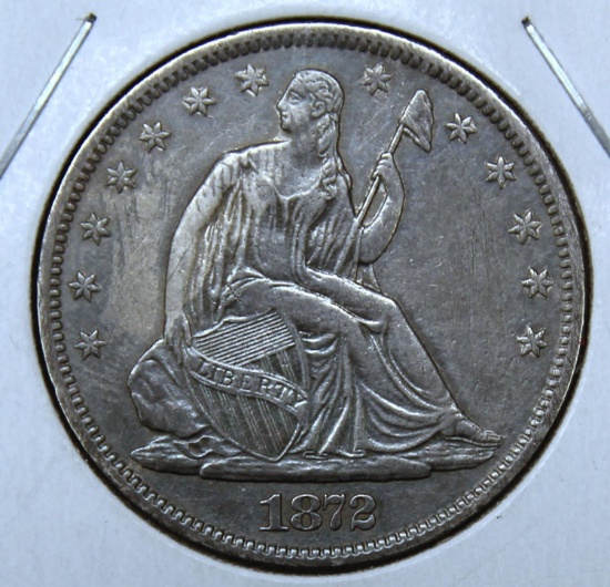 1872S Seated Liberty Half Dollar