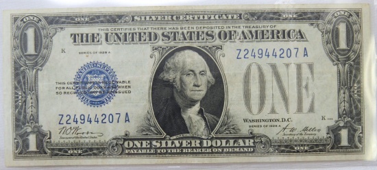 1928A $1 Silver Certificate Funny Back Note