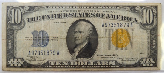 1934A $10 North Africa Silver Certificate