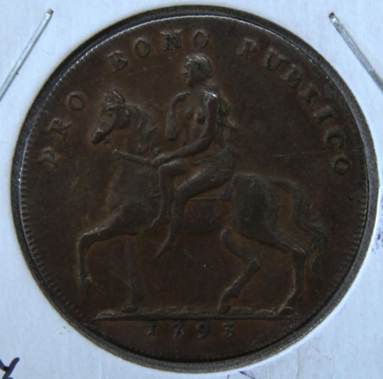 Warwickshire Coventry 1793 Halfpenny Lady Godiva English Token