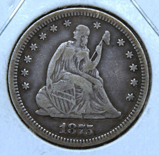1875 Seated Liberty Quarter