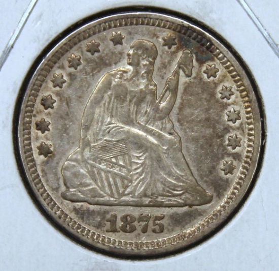 1875 Seated Liberty Quarter