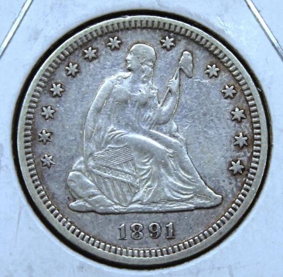 1891 Seated Liberty Quarter