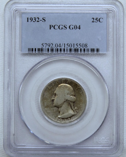 1932S Washington Quarter Slab PCGS G04, Key Date