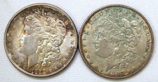 1889, 1897 Morgan Dollars