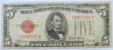 1928D $5 Red Seal Note