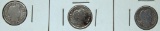 1893, 1893O, 1893S Barber Dimes