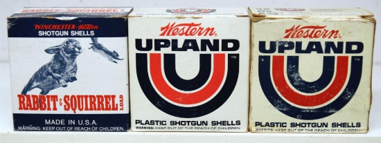 (2) Different Full Vintage Boxes Western Upland 12 Ga. 2 3/4" 6 Shot (1 Box has discoloration) and