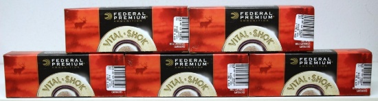 (5) Full Boxes Federal Premium .300 Win. Short Mag. 180 gr. Barnes Triple-Shock Cartridges