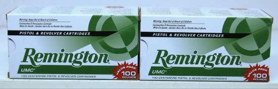 (2) Full Boxes of 100 Remington .40 S&W 180 gr. MC Cartridges