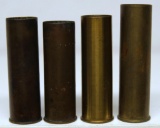 (4) All Brass 12 Ga. Empty Shotshells - (3) Winchester, (1) NYC