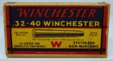 Full Vintage Box Winchester .32-40 Winchester 165 gr. SP Cartridges