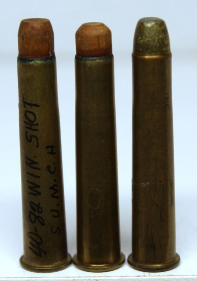 (3) UMC .40-82 Winchester Collector Cartridges - (2) Shot Cartridges
