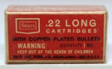 Full Vintage Box Sears .22 Long Cartridges