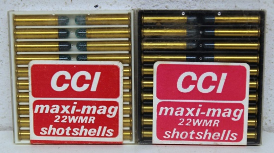 2 Full Boxes of 20 CCI Maxi-Mag .22 WMR Shotshell Cartridges