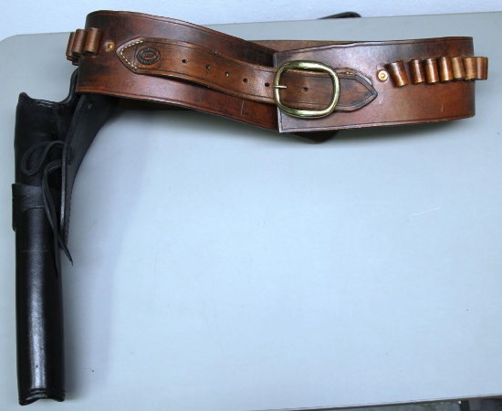 Leather Holster and Cartridge Belt, Holster for S&W .460 S&W Mag. w/12" Barrel