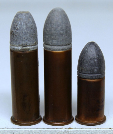 .46 Short, 2 .46 Long Rim Fire Collector Cartridges