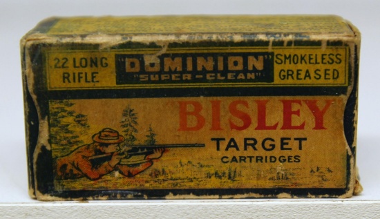 Full Vintage Box C-I-L Dominion Bisley Target .22 LR Cartridges