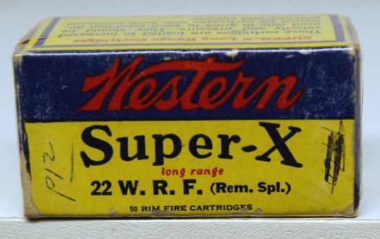 Full Vintage Box Western Super-X .22 WRF Cartridges