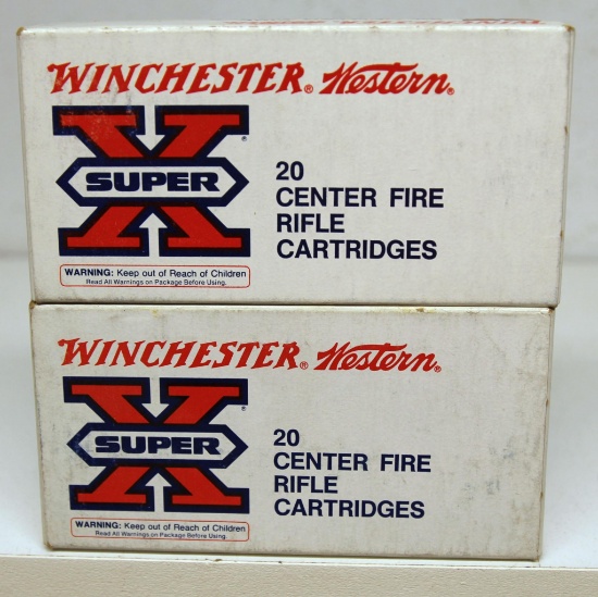 2 Full Boxes Winchester Western Super X .300 Savage 180 gr. Silvertip Express