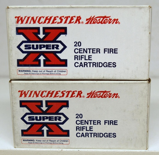 2 Full Boxes Winchester Western Super X .300 Savage 180 gr. Silvertip Express