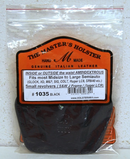 The Master's Holster Italian Leather for Midsize to Large Semi-Auto Pistols and Small Revolvers