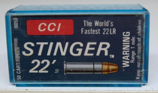 Full Box CCI Stinger .22 LR Cartridges
